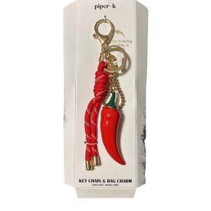 Piper K Red Chili Pepper Key Chain & Bag Charm